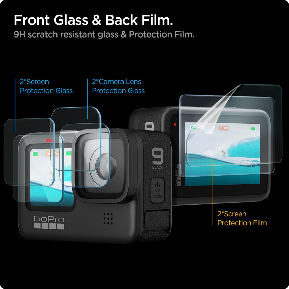 Screen Protector GLAS.tR SLIM + Film GoPro Hero11 (2 Stück)