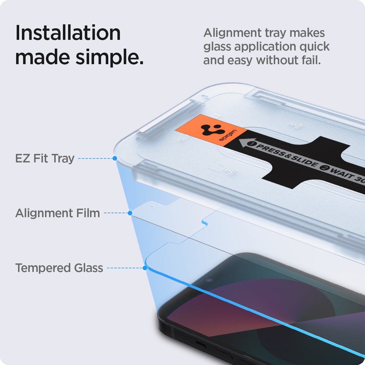 Screen Protector GLAS.tR EZ Fit (2 Stück) iPhone 13 Pro