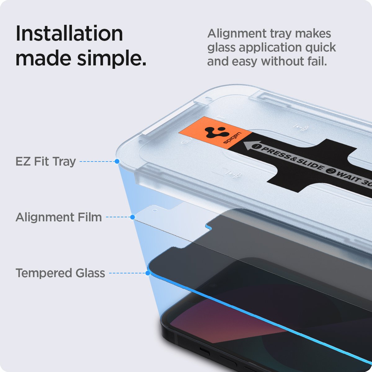 Screen Protector GLAS.tR EZ Fit (2 Stück) iPhone 13 Pro