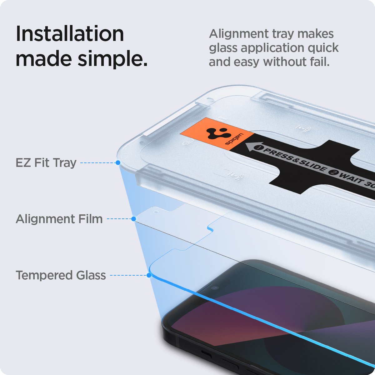 Screen Protector GLAS.tR EZ Fit (2 Stück) iPhone 13 Mini