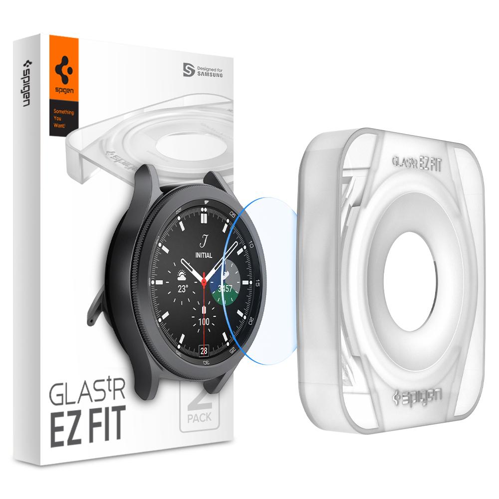 Spigen Screen Protector EZ Fit GLAS.tR 2 Stuck Samsung Galaxy Watch 4 Classic 42mm