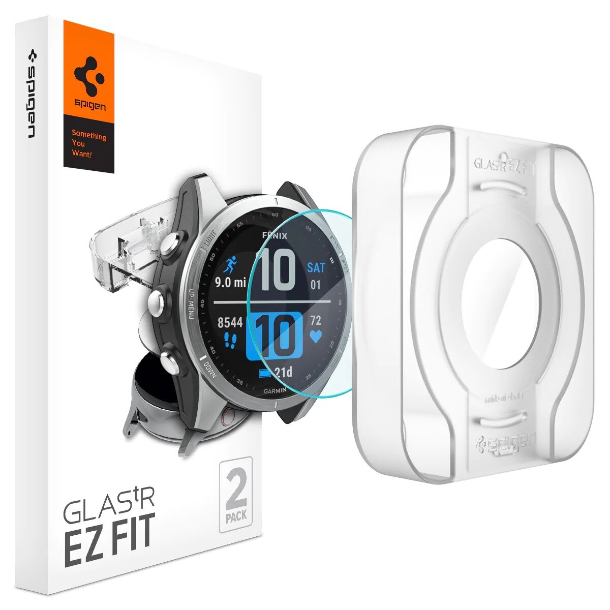 Screen Protector EZ Fit GLAS.tR (2 Stück) Garmin Fenix 7S