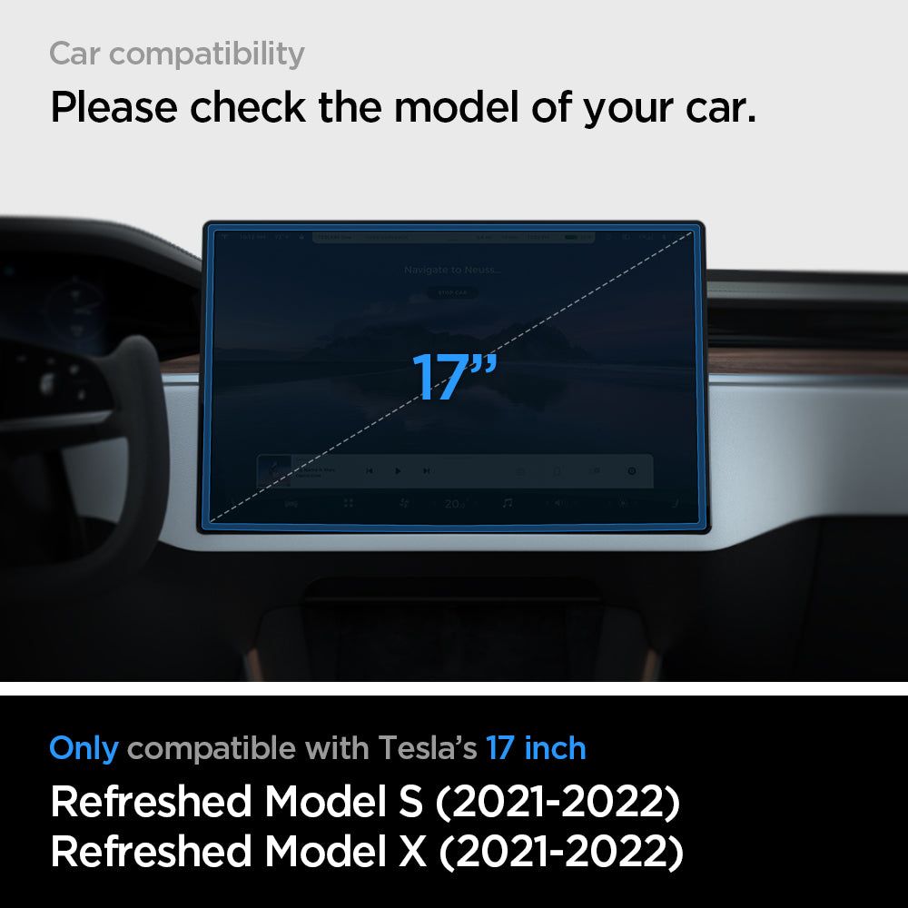 Glas:tR EZ Fit Anti-Glare Tesla Modell X 2022/S 2021 Black