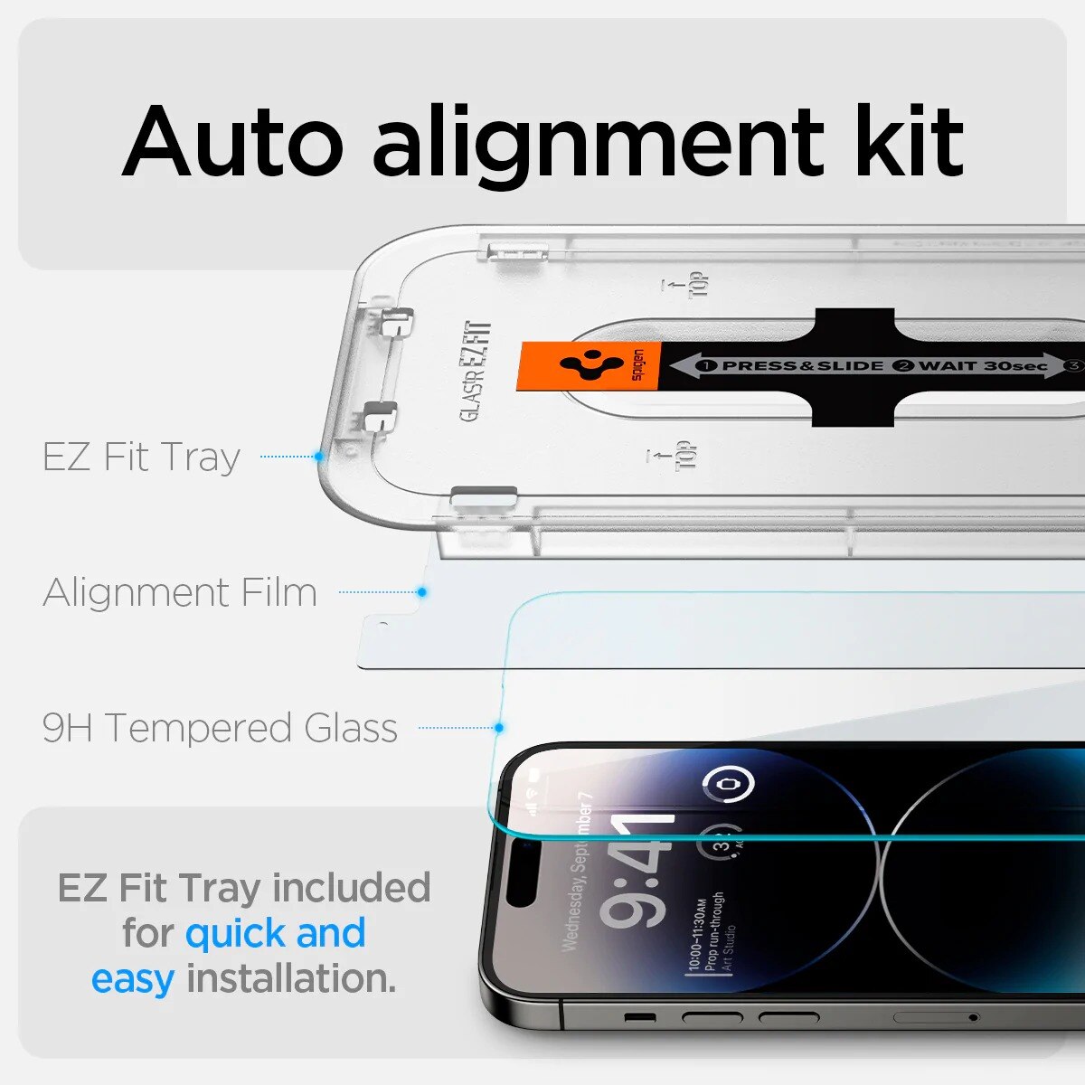 Screen Protector GLAS.tR EZ Fit (2 Stück) iPhone 14 Pro