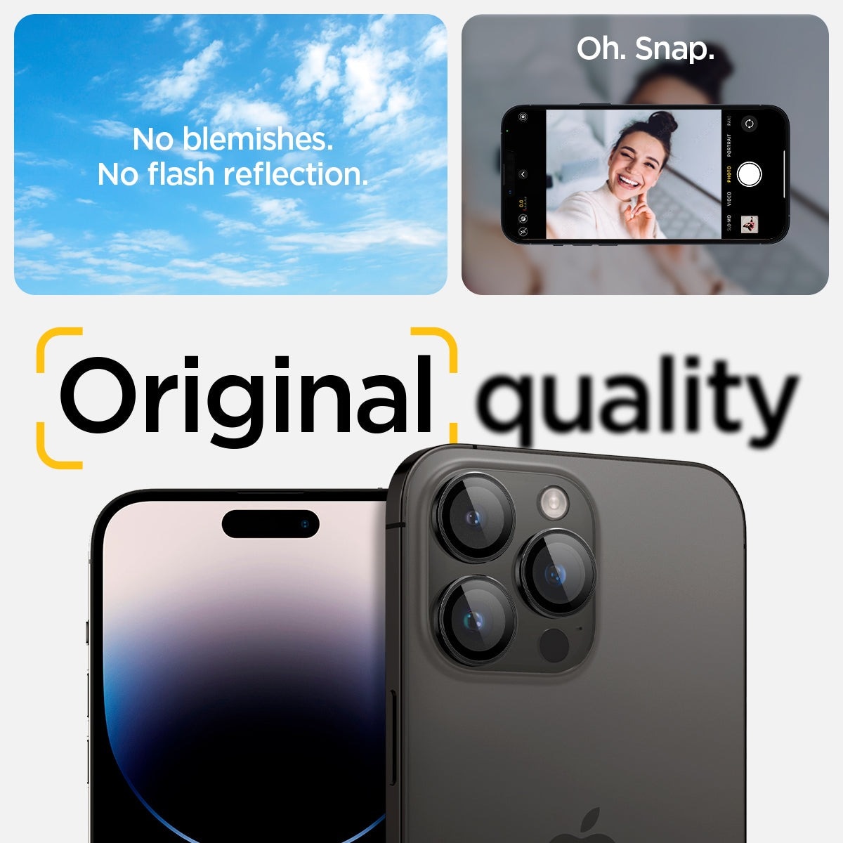 iPhone 15 Pro EZ Fit Optik Pro Lens Protector (2-pack) Black