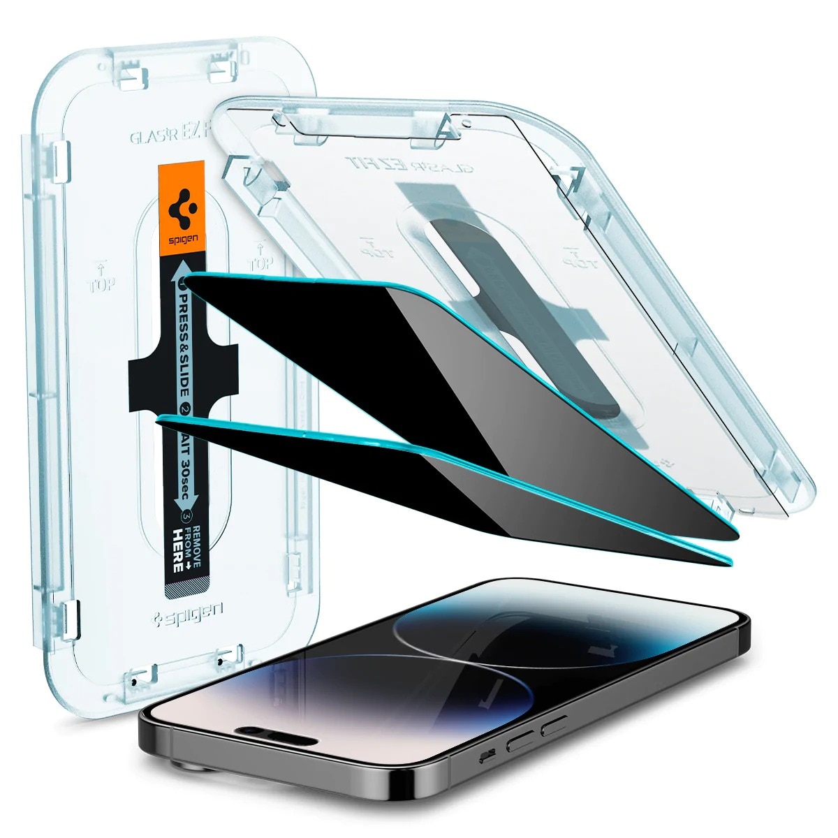 Screen Protector Privacy GLAS.tR EZ Fit (2 Stück) iPhone 14 Pro Max