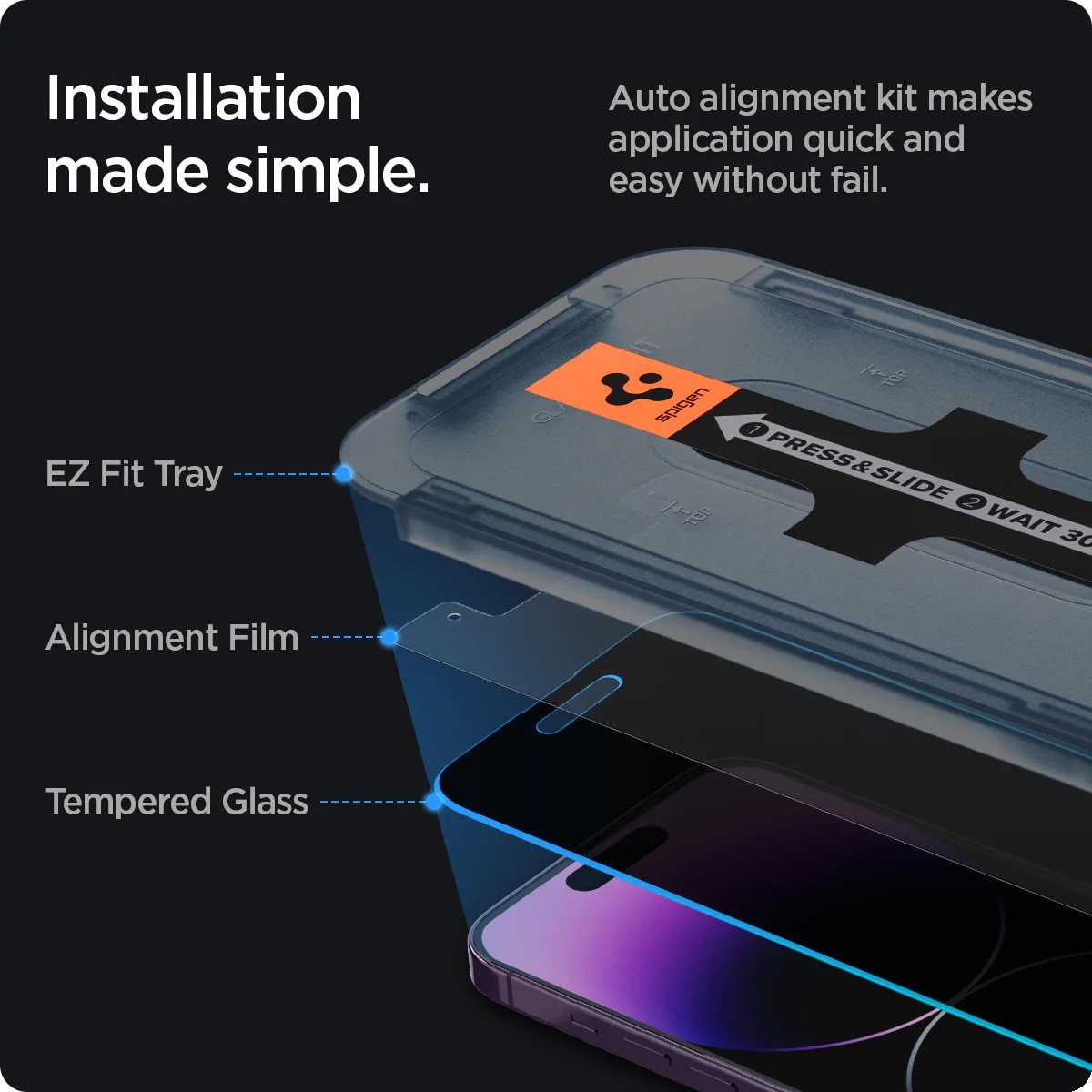 Screen Protector Privacy GLAS.tR EZ Fit (2 Stück) iPhone 14 Pro Max