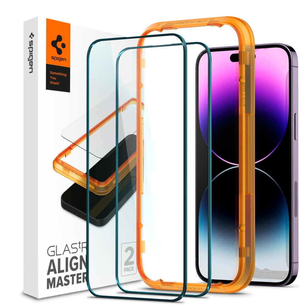 AlignMaster GLAS.tR Black (2 Stück) iPhone 14 Pro Max Schwarz