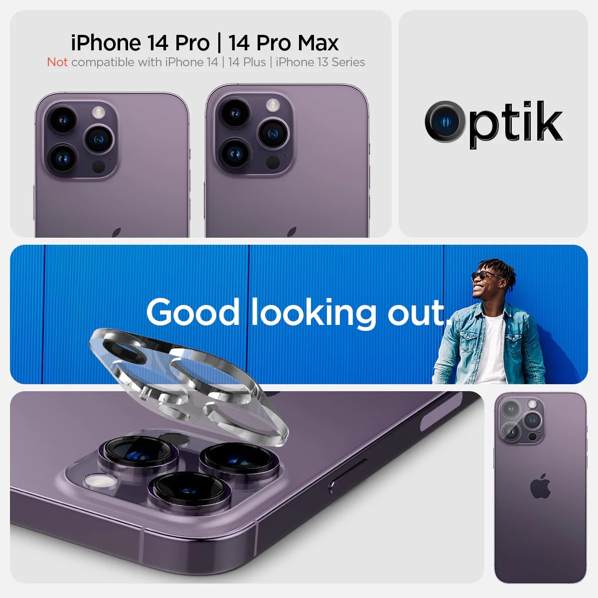 Optik Lens Protector (2-pack) iPhone 14 Pro Crystal Clear