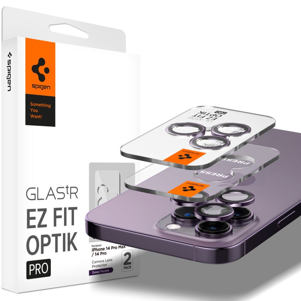 iPhone 14 Pro EZ Fit Optik Pro Lens Protector (2 Stück) Deep Purple