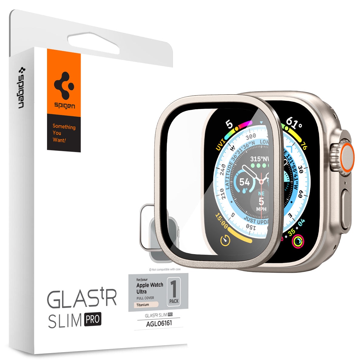 Screen Protector Glas.tR Slim Pro Apple Watch Ultra 2 49mm Titanium