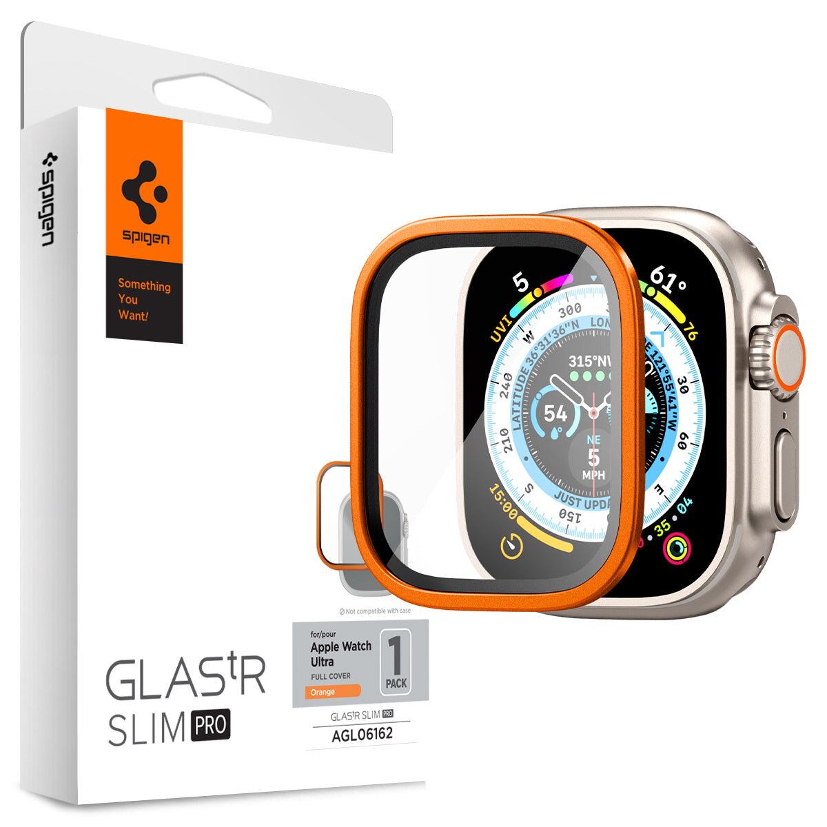 Screen Protector Glas.tR Slim Pro Apple Watch Ultra 49mm orange