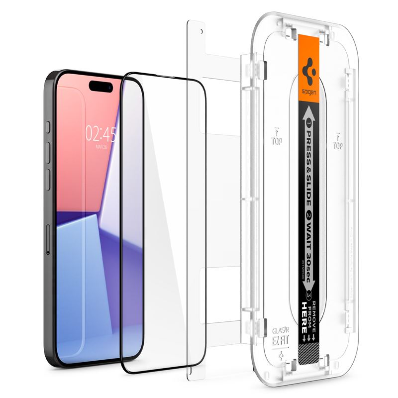 Screen Protector GLAS.tR Full Cover EZ Fit (2 Stück) iPhone 15 Pro Max Black