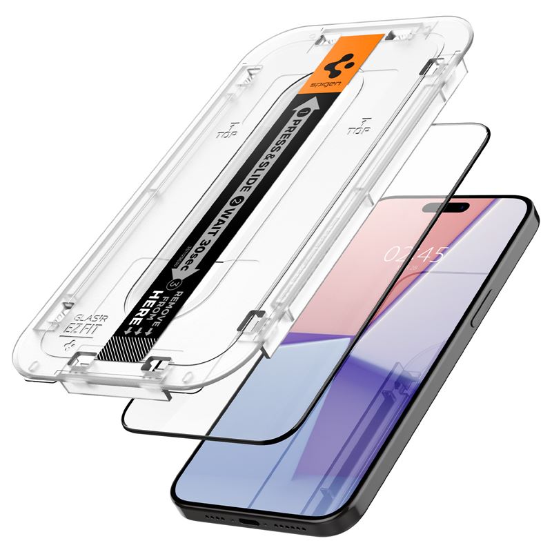 Screen Protector GLAS.tR Full Cover EZ Fit (2 Stück) iPhone 15 Pro Black