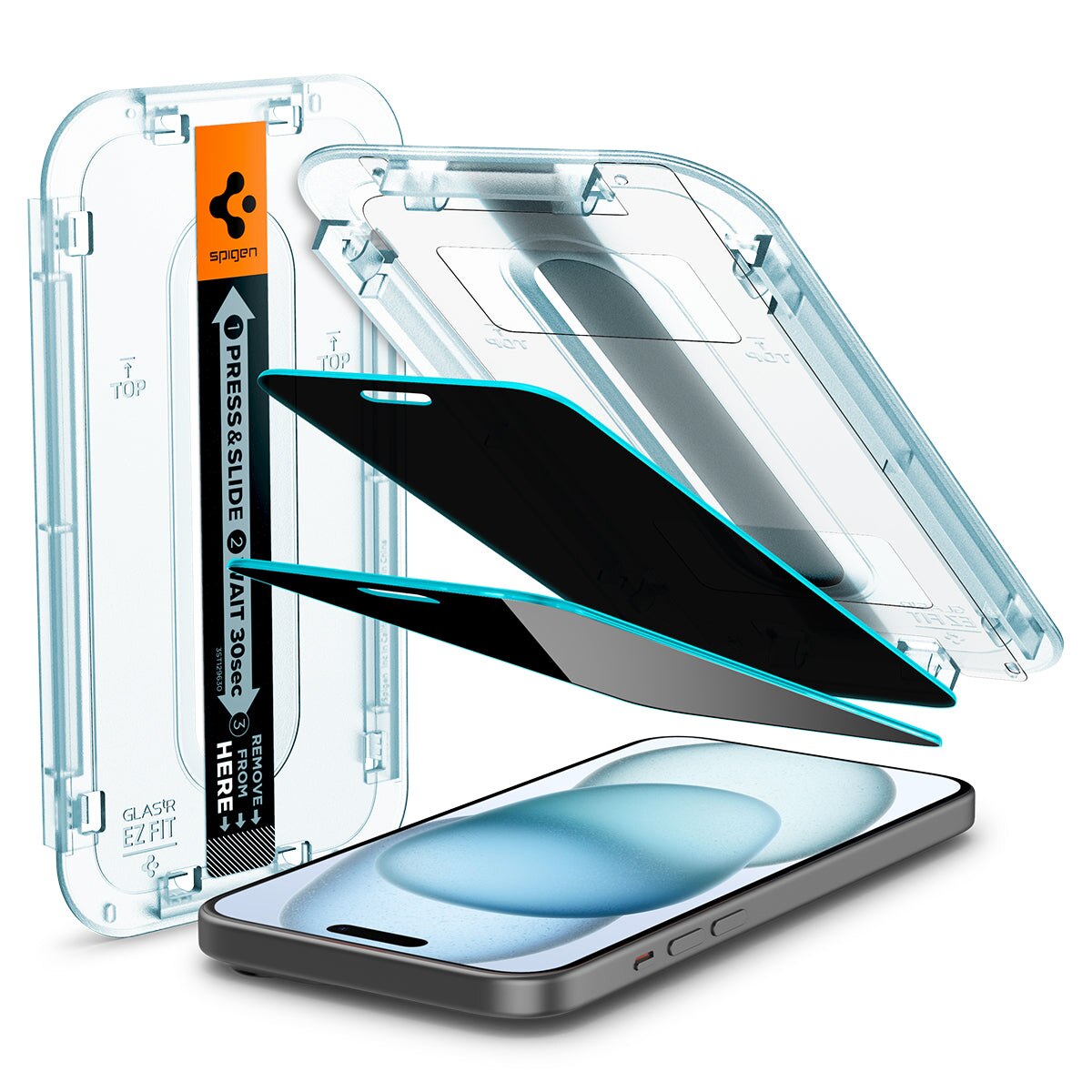 Screen Protector Privacy GLAS.tR EZ Fit (2 Stück) iPhone 15