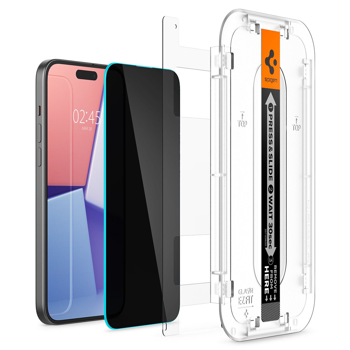 Screen Protector Privacy GLAS.tR EZ Fit (2 Stück) iPhone 15