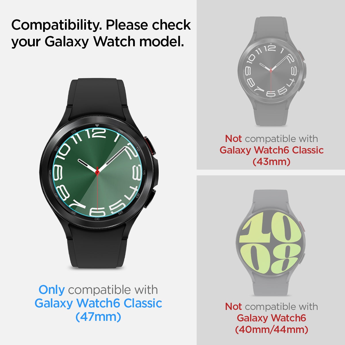 Screen Protector EZ Fit GLAS.tR (2 Stück) Samsung Galaxy Watch 6 Classic 47mm