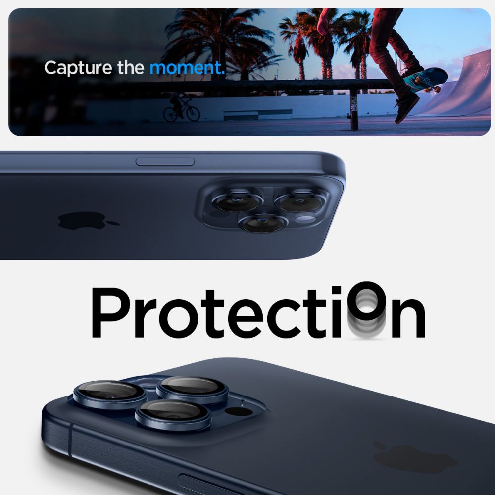 iPhone 14 Pro EZ Fit Optik Pro Lens Protector (2-pack) Blue Titanium