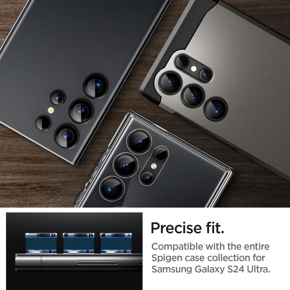 Spigen Samsung Galaxy S24 Ultra EZ Fit Optik Pro Lens Protector (2