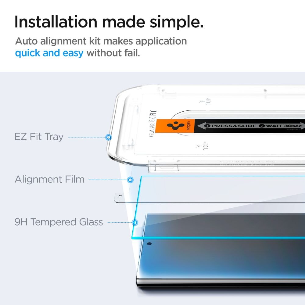 Screen Protector GLAS.tR EZ Fit (2 Stück) Samsung Galaxy S24 Ultra