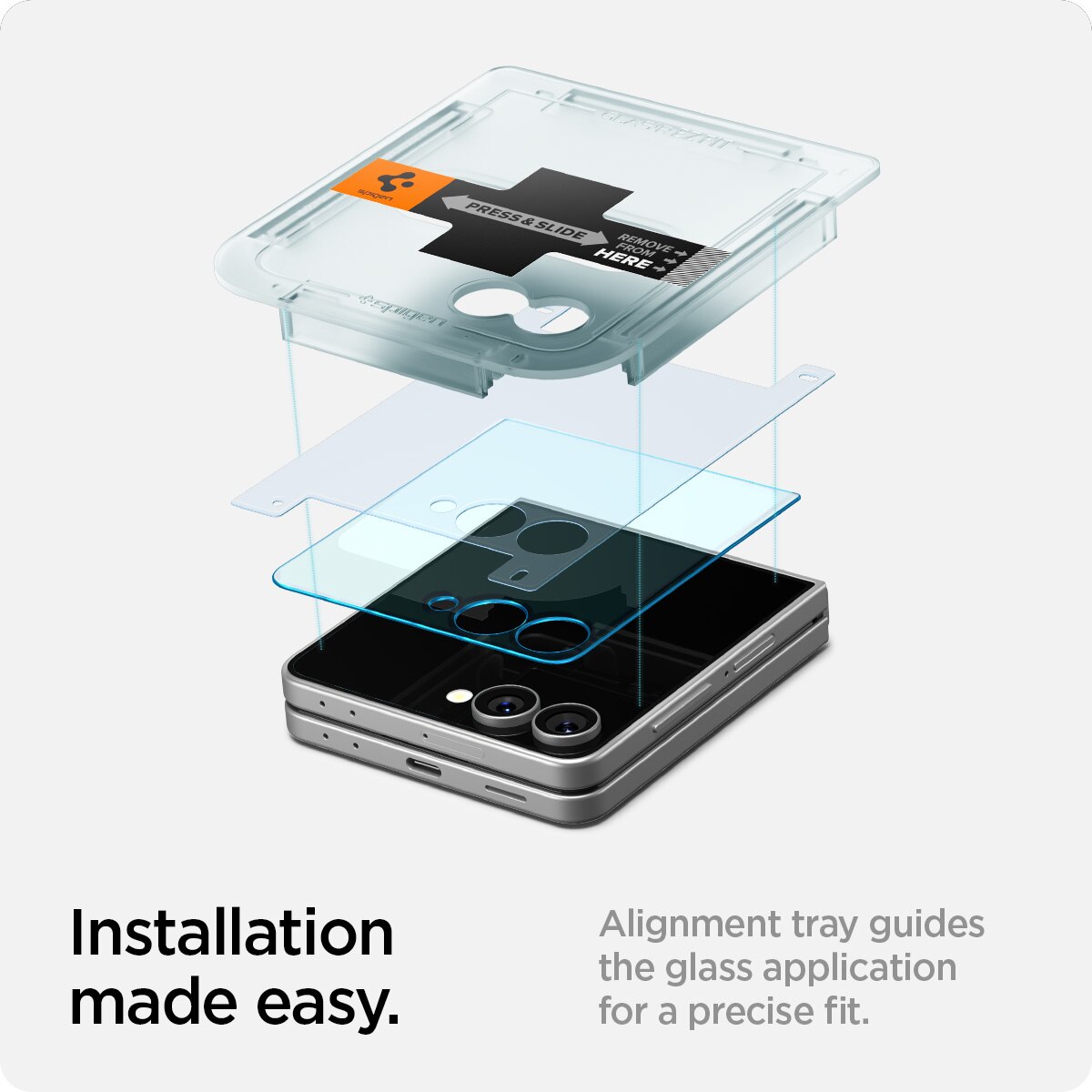 Cover Screen Protector GLAS.tR EZ Fit (2 Stück) Samsung Galaxy Z Flip 7