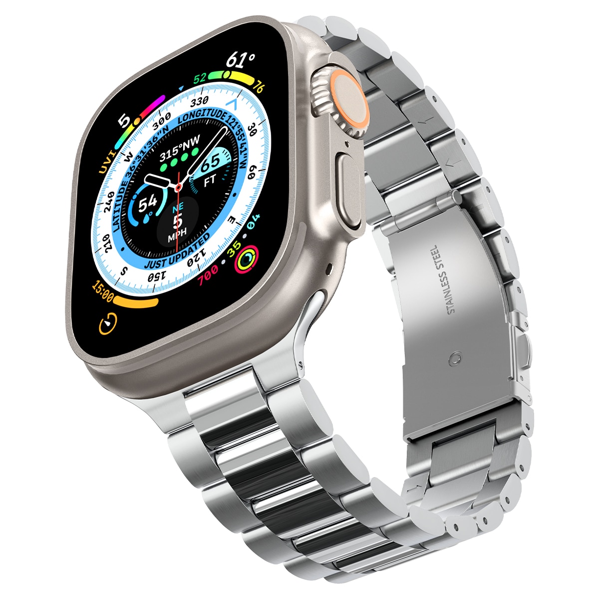 Armband Modern Fit 316L Apple Watch Ultra 49mm Silber