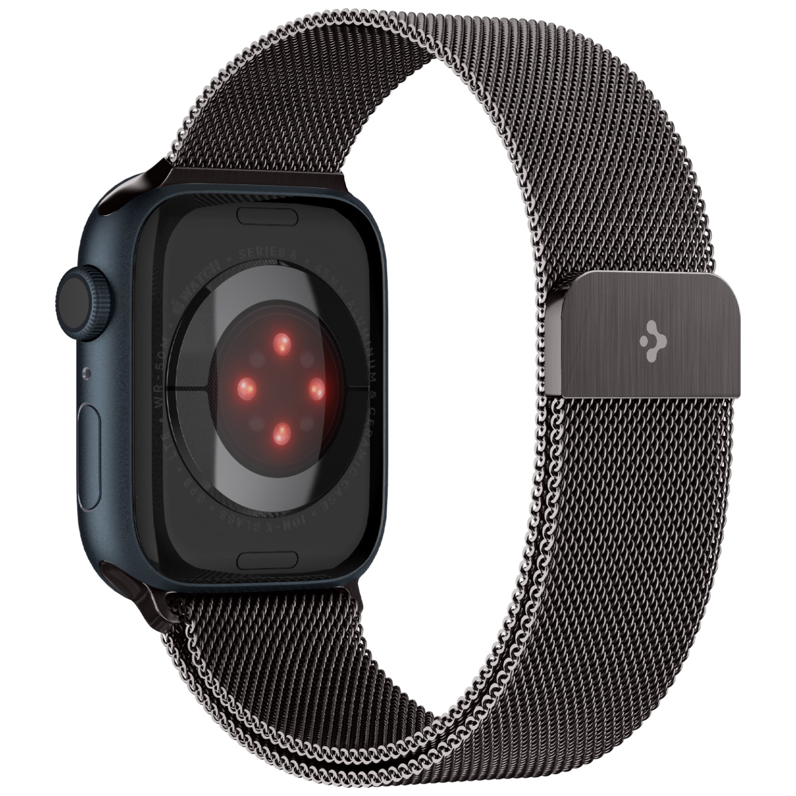 Armband Metal Fit Apple Watch 45mm Series 7 Graphite