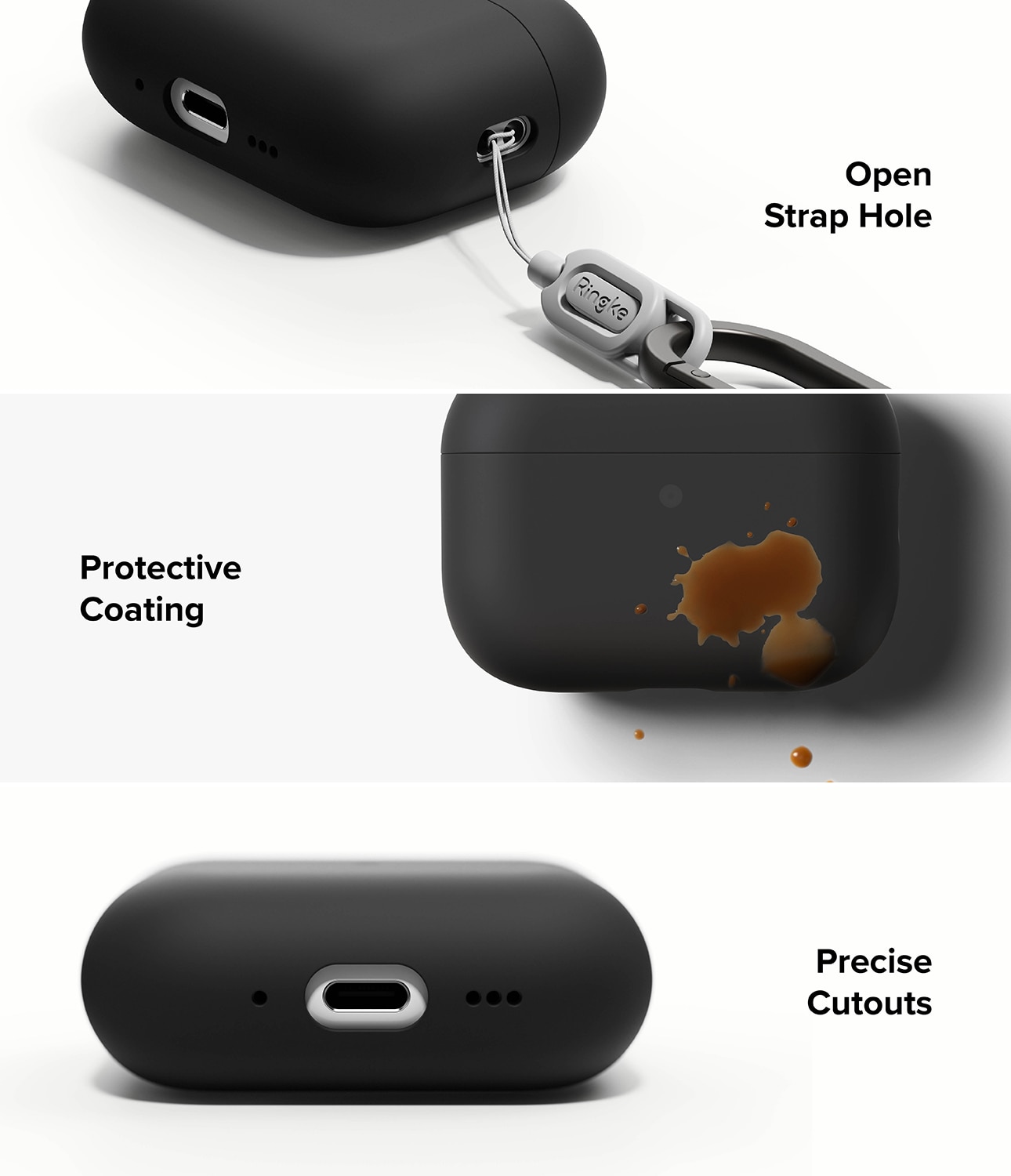 Silicone Hülle Apple AirPods Pro 3 Black