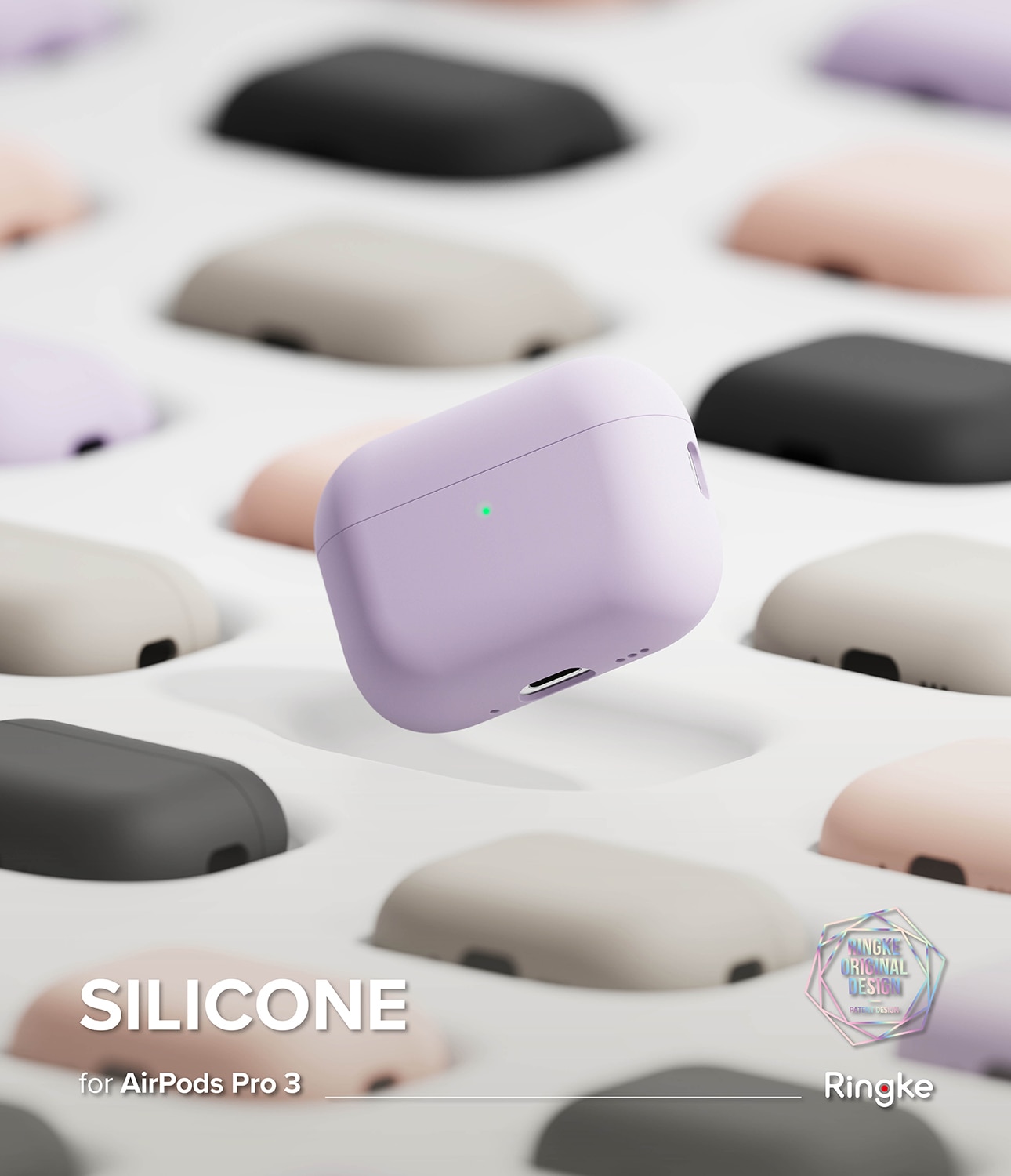 Silicone Hülle Apple AirPods Pro 3 Stone