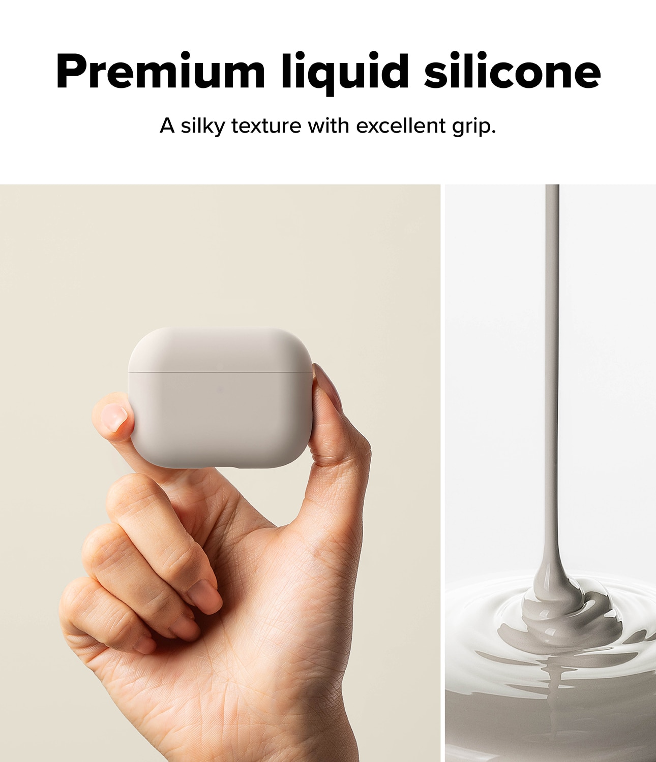 Silicone Hülle Apple AirPods Pro 3 Stone