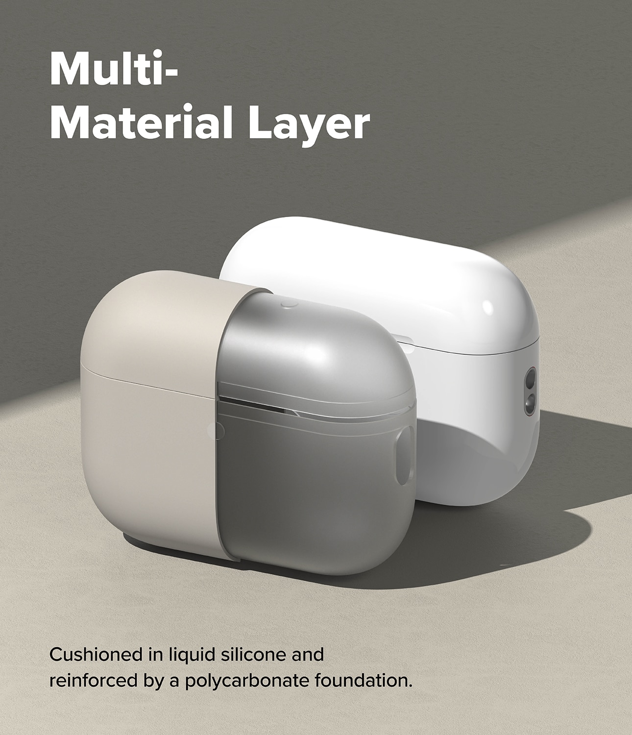 Silicone Hülle Apple AirPods Pro 3 Stone
