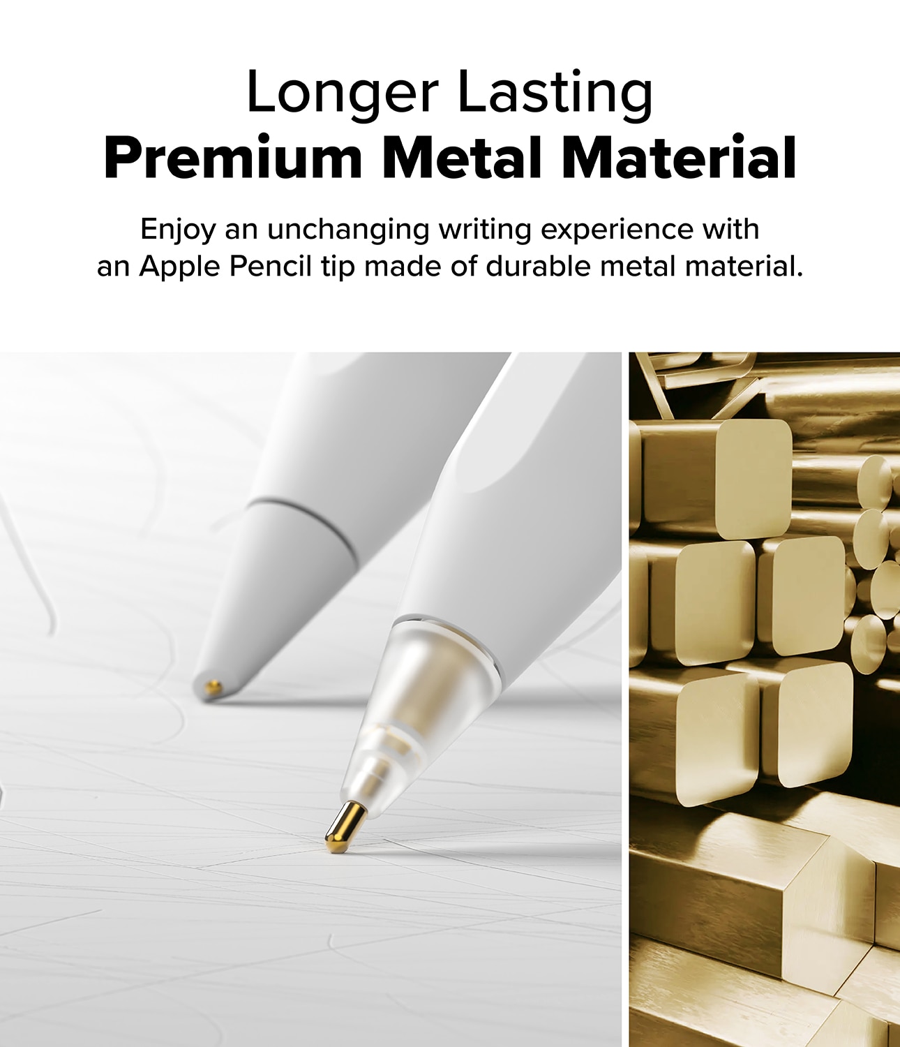 Metal Tip Apple Pencil (3 Stück) weiß