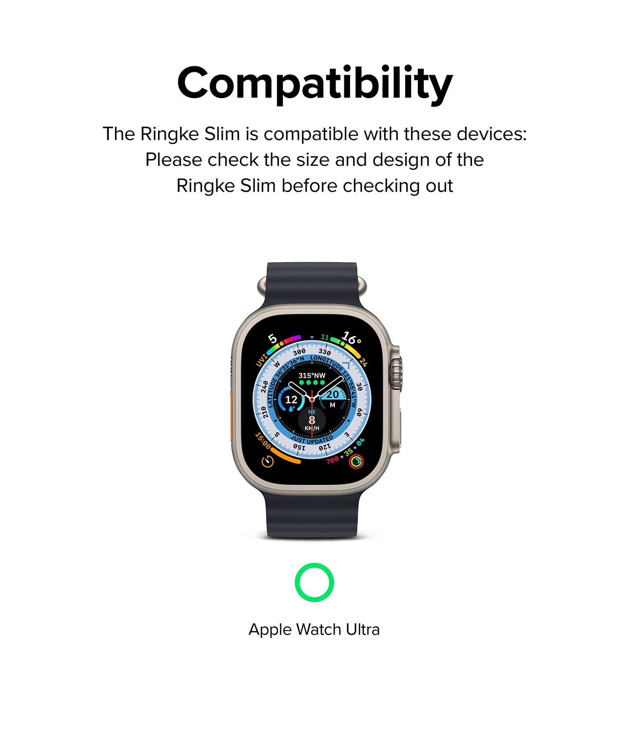 Slim Case (2 Stück) Apple Watch Ultra 2 49mm Matte Black & Clear
