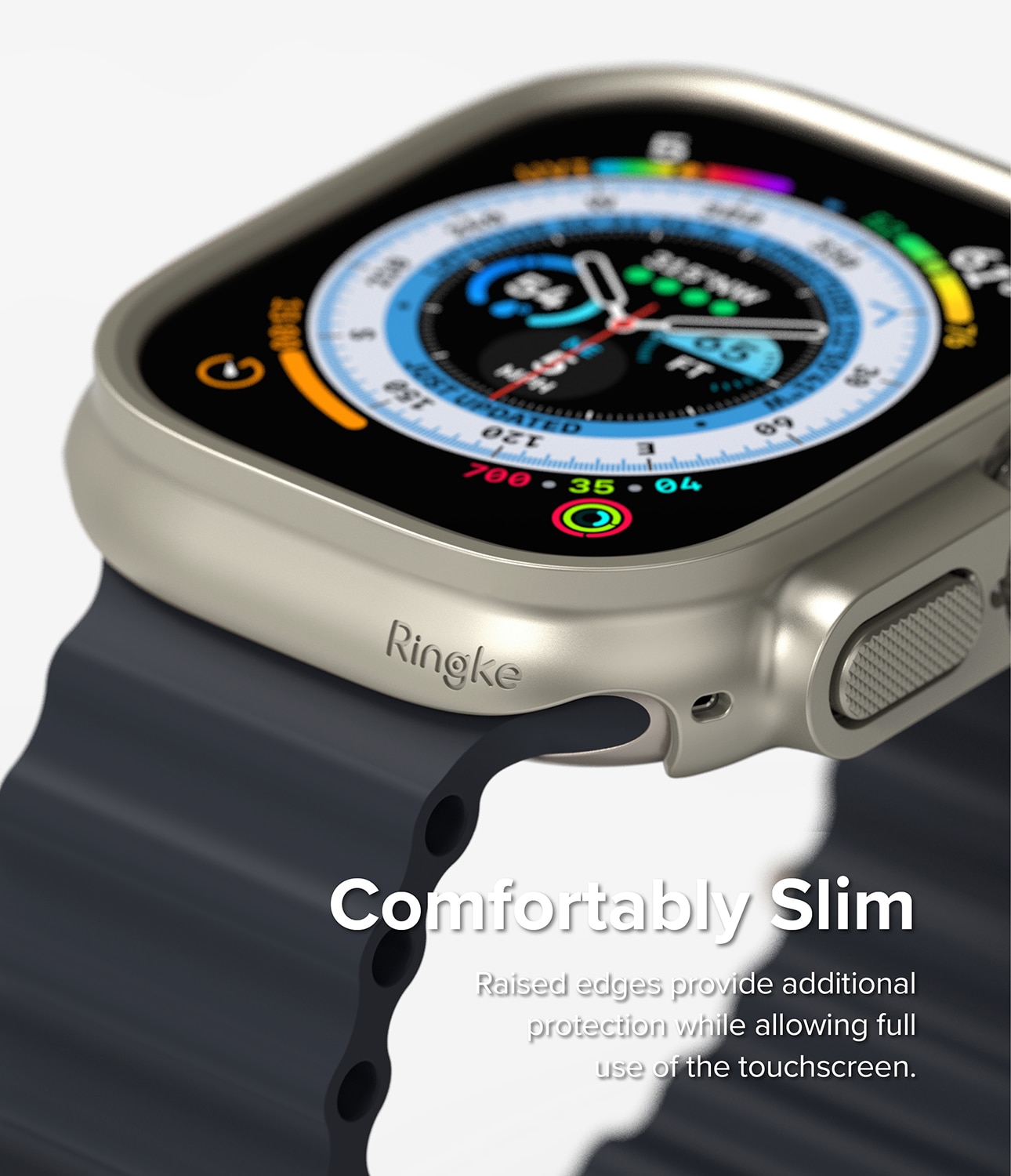 Slim Case (2 Stück) Apple Watch Ultra 49mm Titanium Gray & Clear