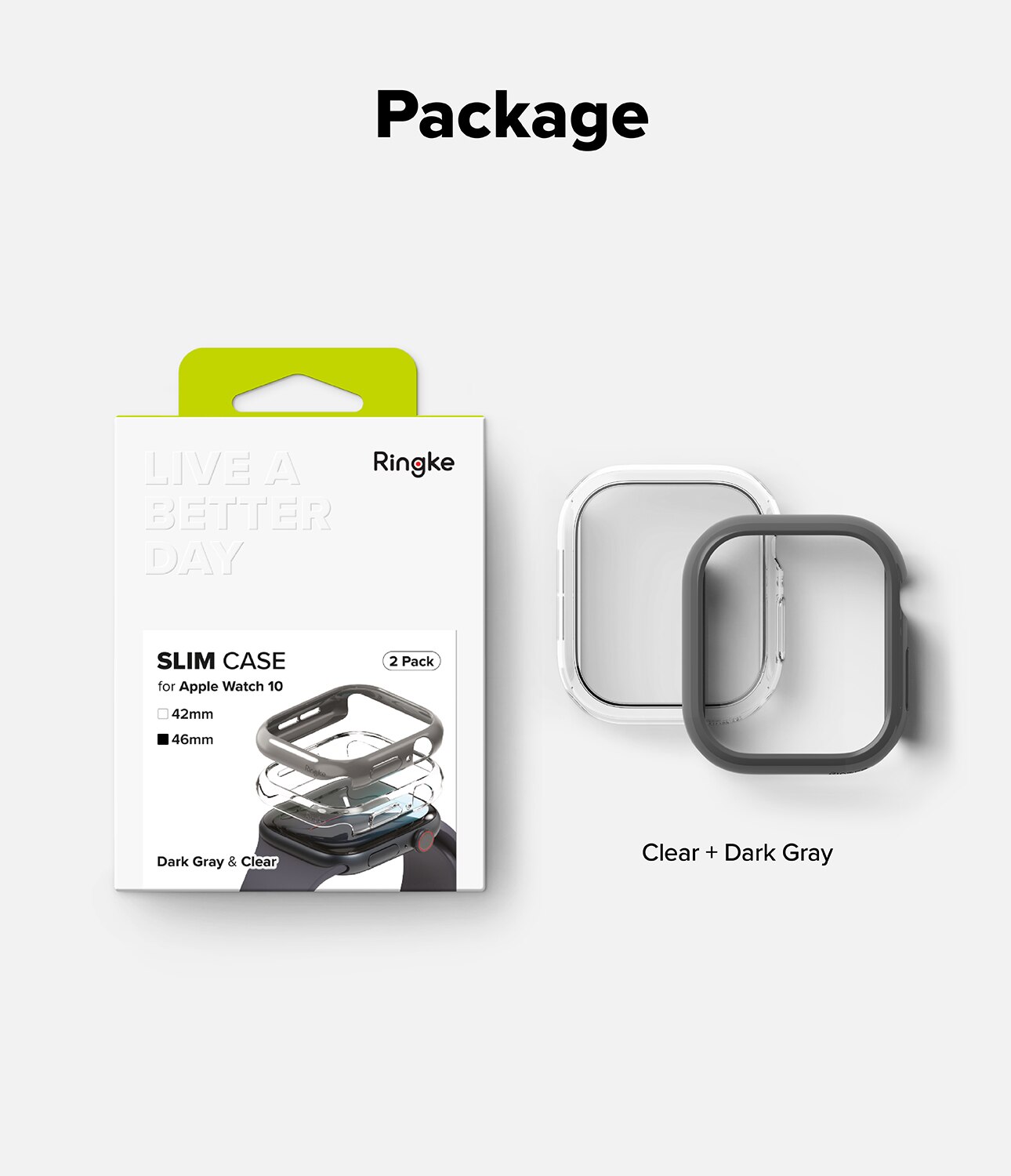 Slim Case (2 Stück) Apple Watch Series 10 46mm Mehrfarbig/muster