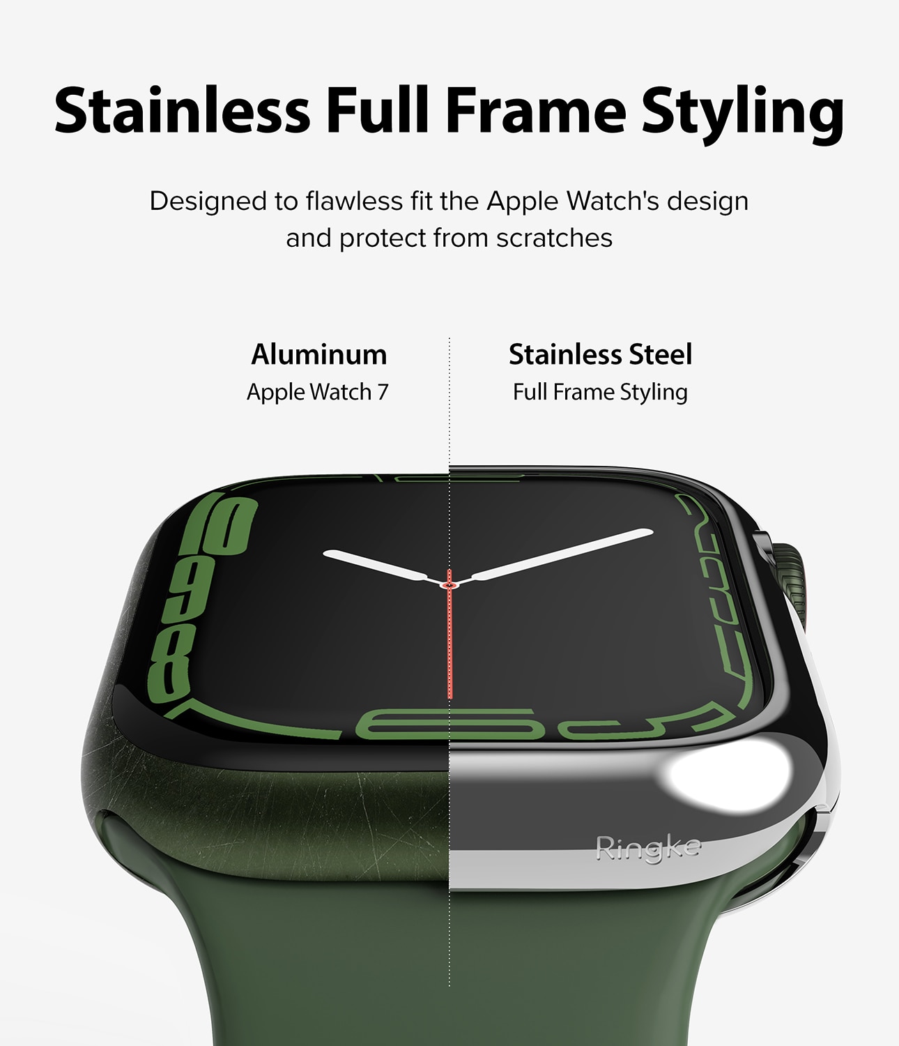 Full Frame Case Apple Watch 41mm Series 9 Silver