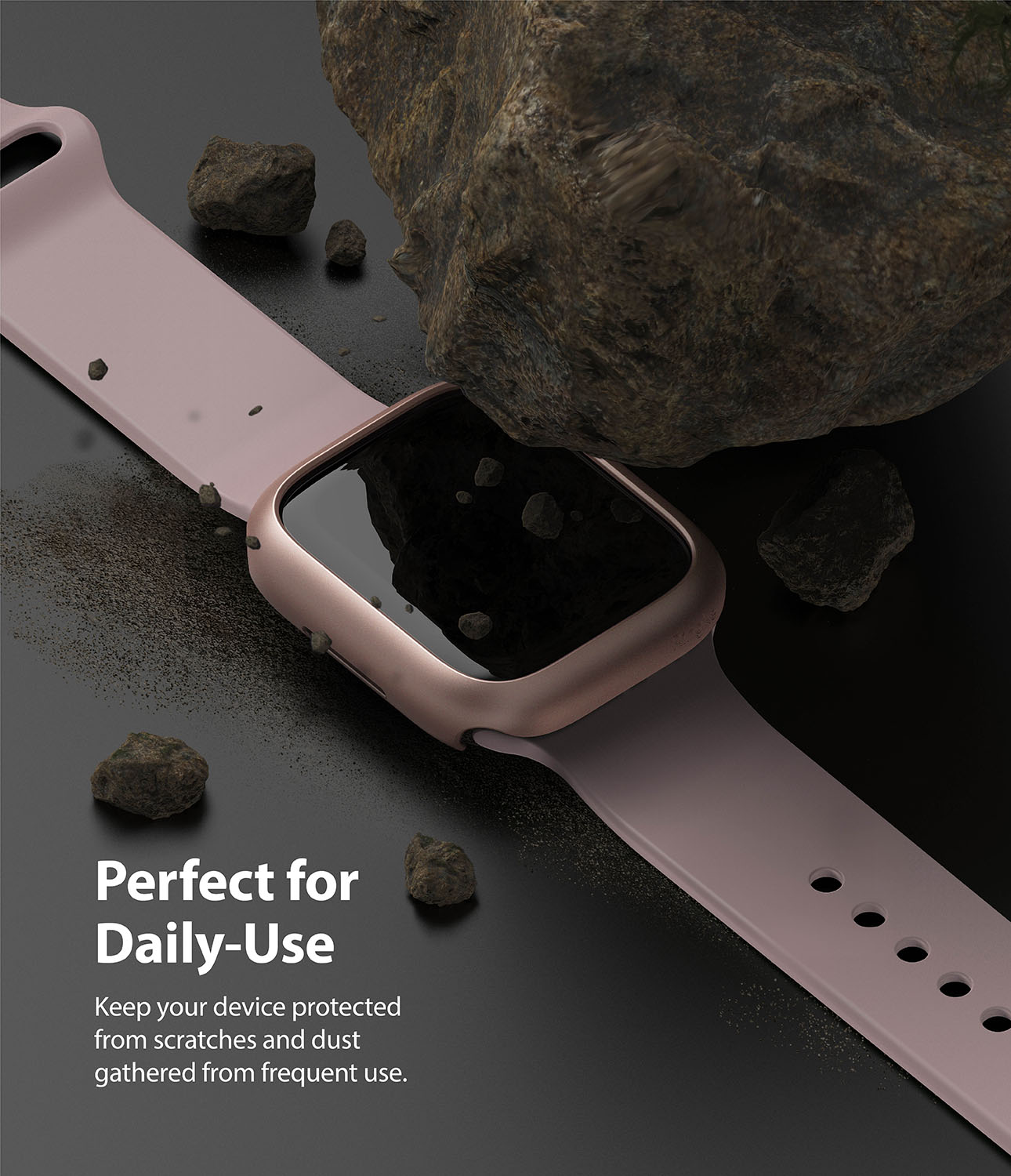 Slim Case (2 Stück) Apple Watch 41mm Series 8 Pink & Clear