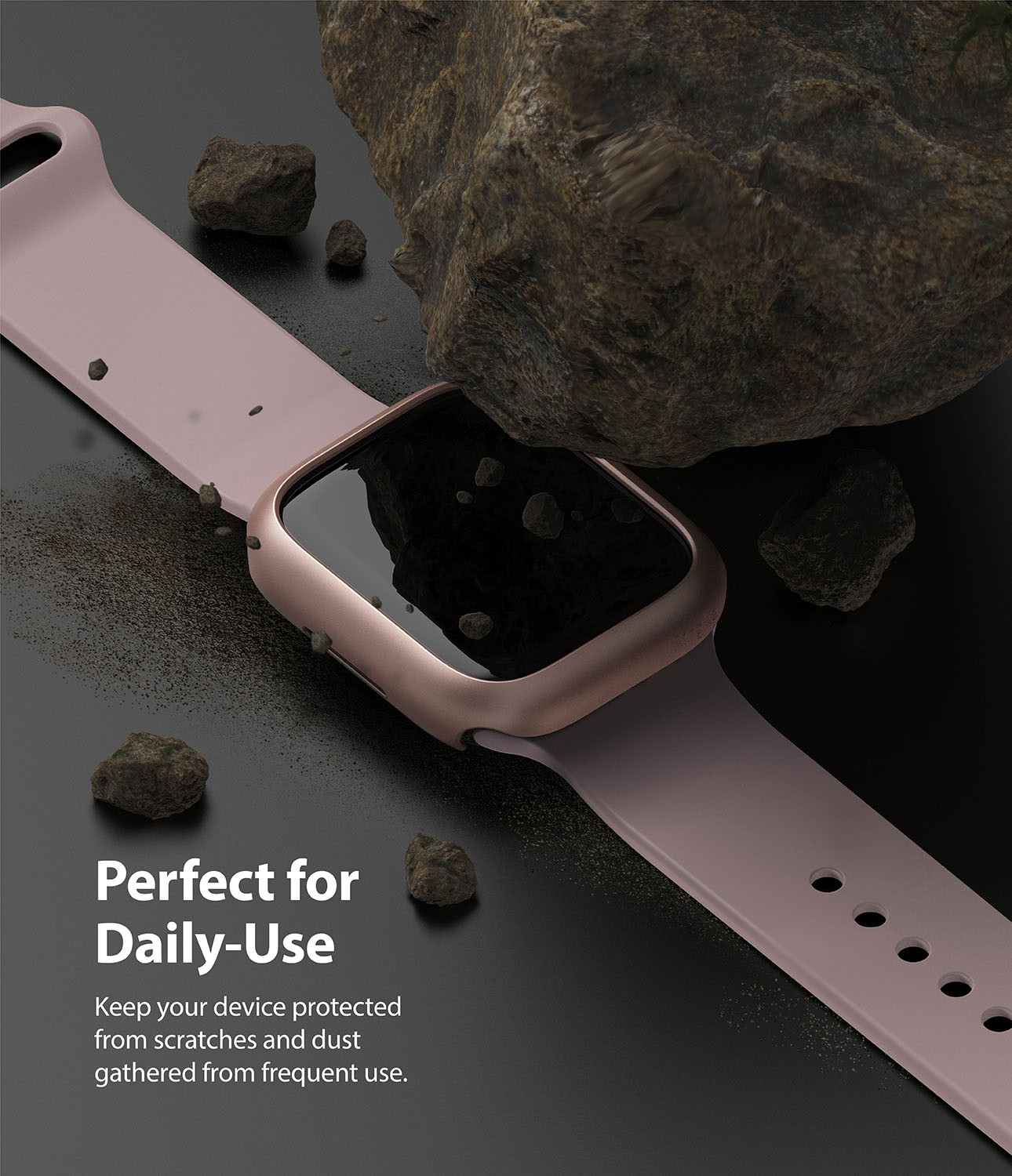 Slim Case (2 Stück) Apple Watch 41mm Series 9 Pink & Clear