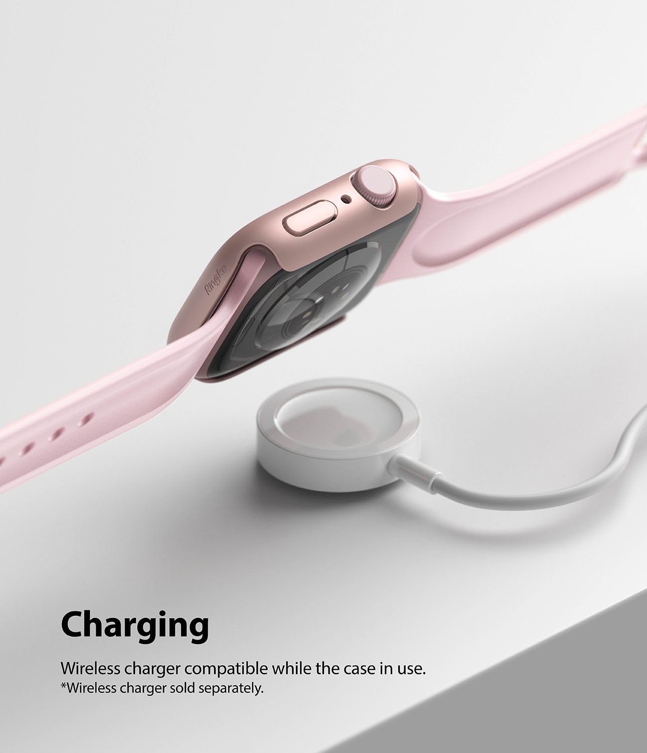 Slim Case (2 Stück) Apple Watch 41mm Series 9 Pink & Clear