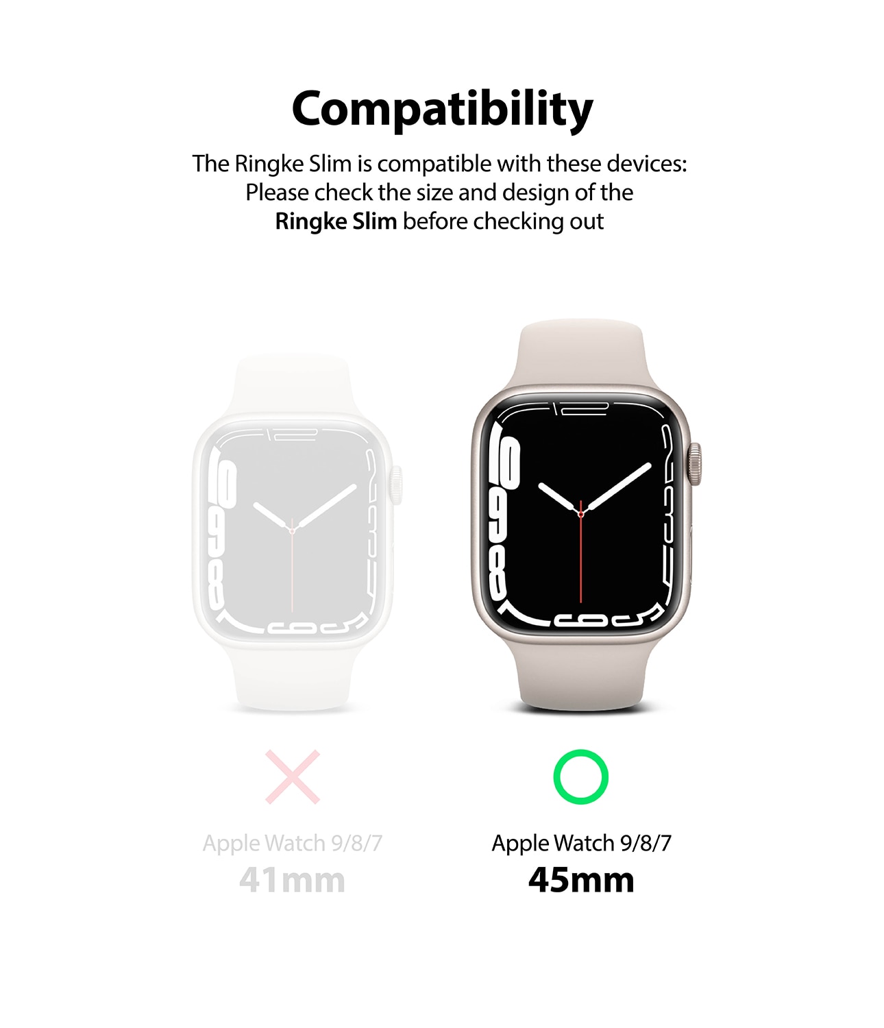 Slim Case (2 Stück) Apple Watch 45mm Series 7 Pink & Clear