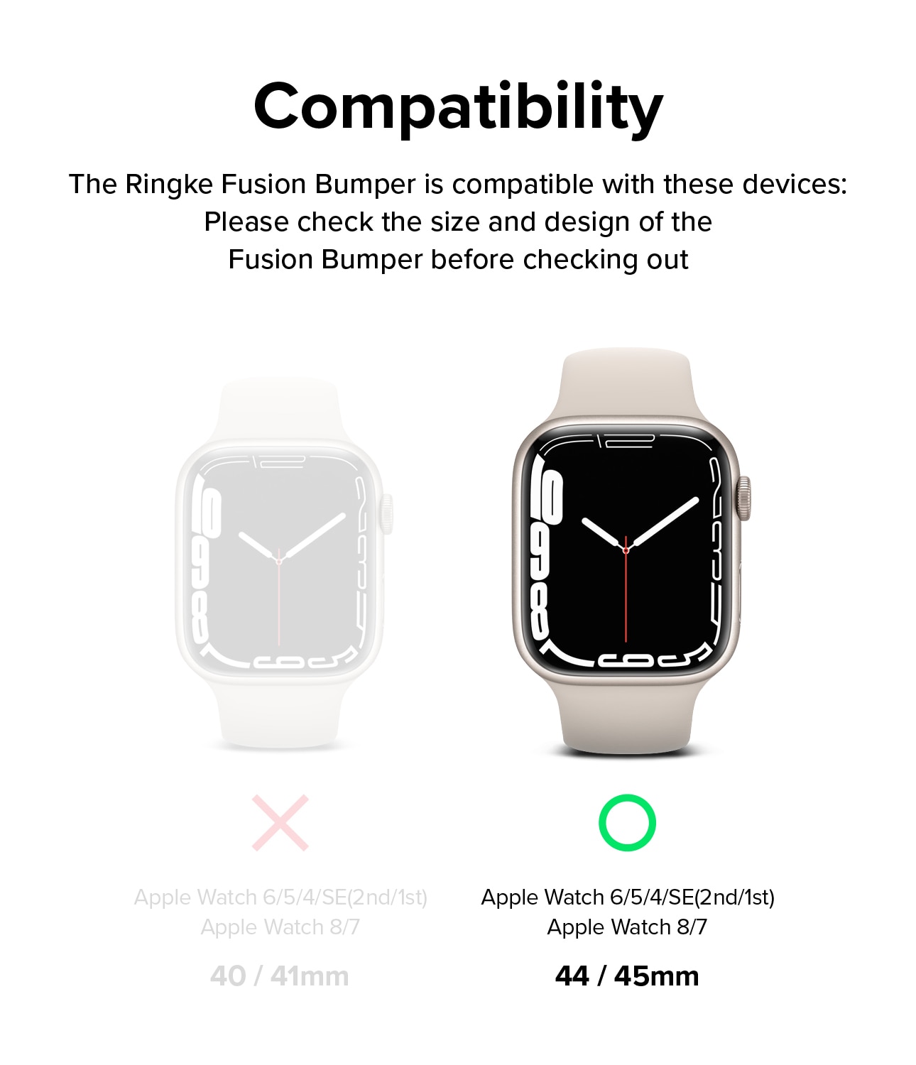 Fusion Bumper Apple Watch 44mm Black