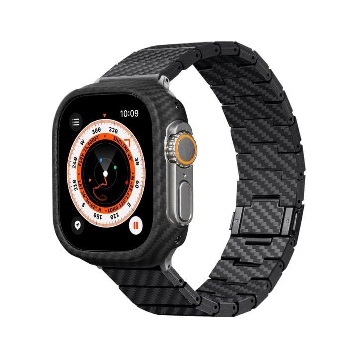 Apple Watch 45mm Series 7 Modern Carbon Fiber-Armband Black