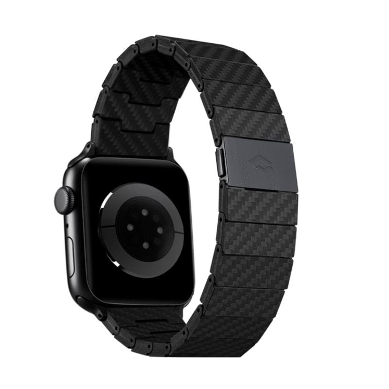 Apple Watch SE 44mm Modern Carbon Fiber-Armband Black