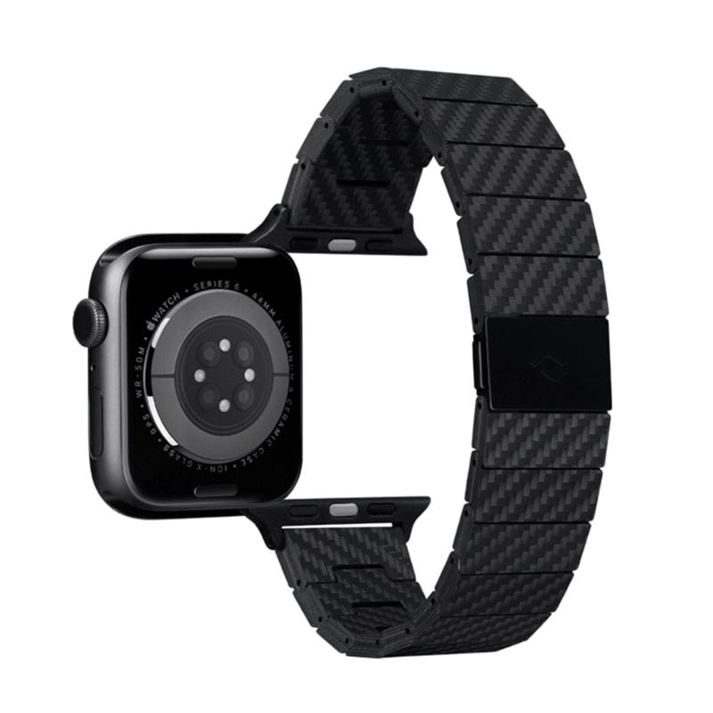 Apple Watch 45mm Series 7 Modern Carbon Fiber-Armband Black