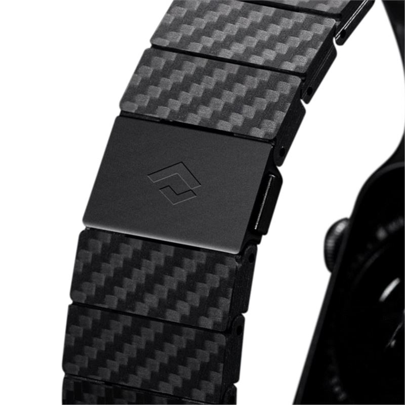 Apple Watch SE 44mm Modern Carbon Fiber-Armband Black