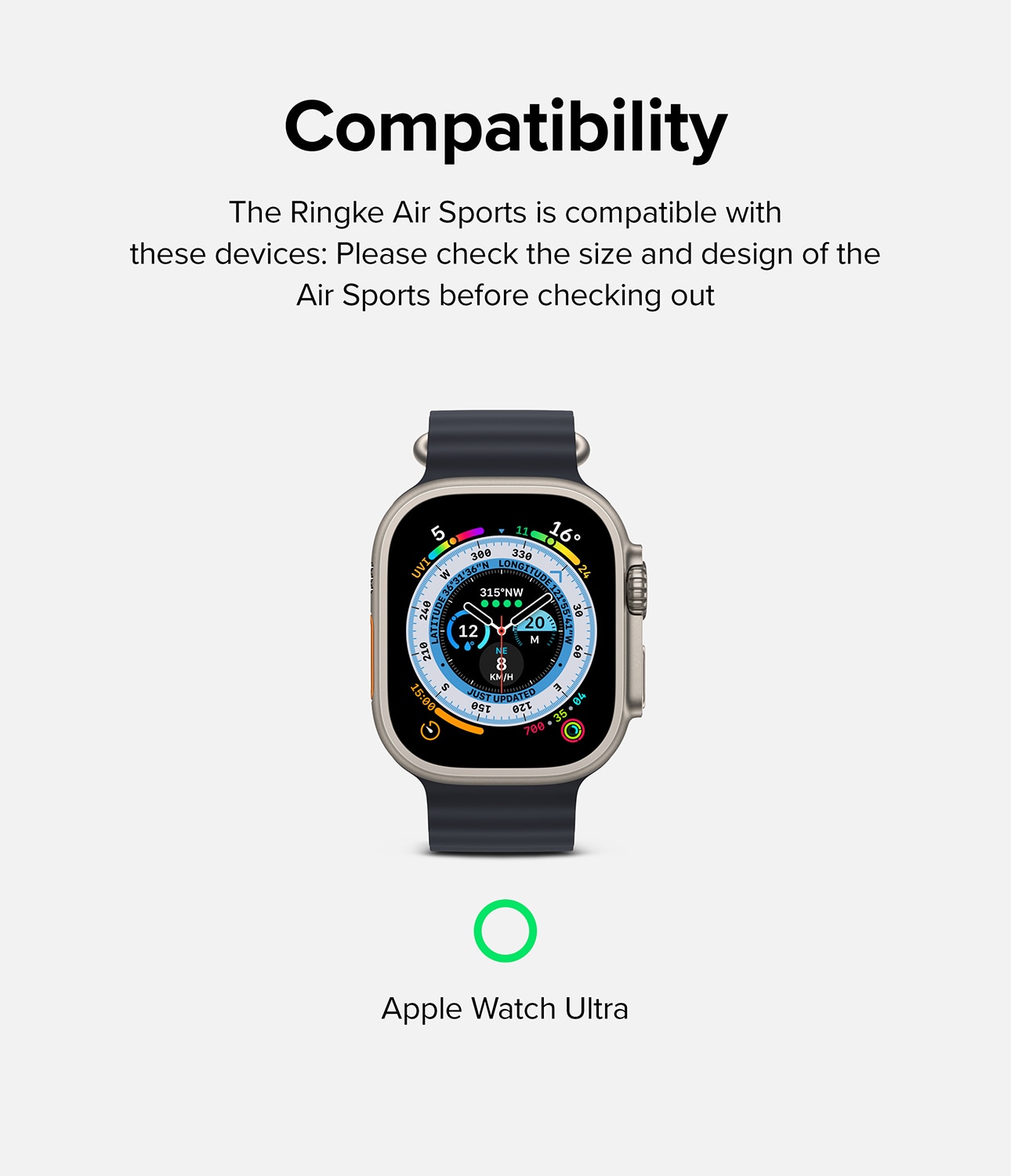 Air Sports Case Apple Watch Ultra 49mm 1st Gen Black
