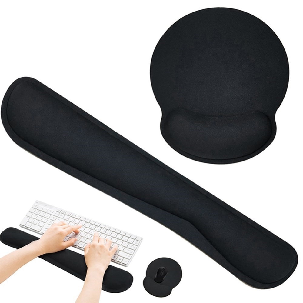 Handgelenkstütze für Tastatur und Mousepad, schwarz