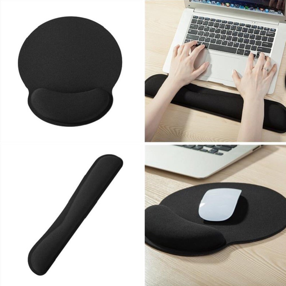 Handgelenkstütze für Tastatur und Mousepad, schwarz