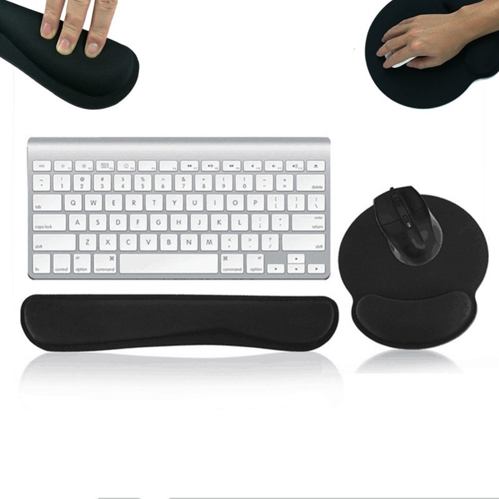 Handgelenkstütze für Tastatur und Mousepad, schwarz