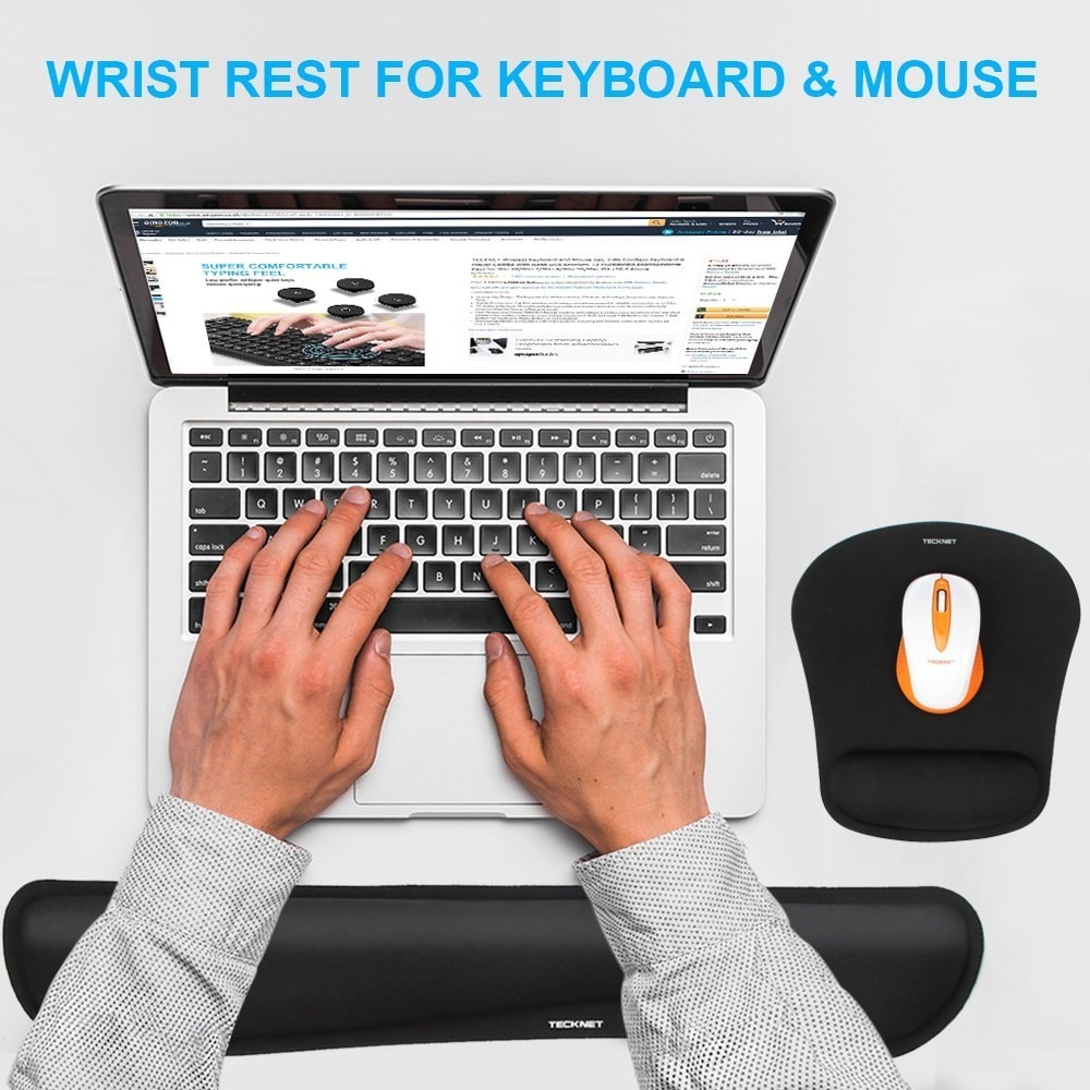 Handgelenkstütze für Tastatur und Mousepad, schwarz